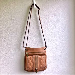 4/$20🛍 Crossbody Brown Quilted Detail Front Purse
